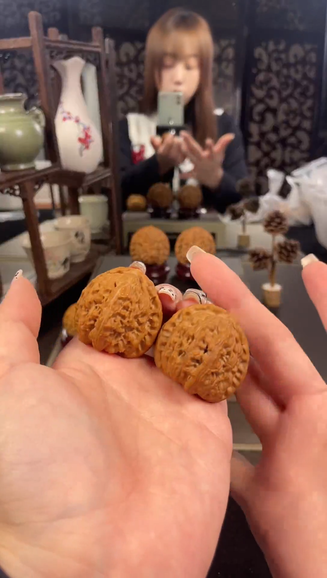 【闪购商品】文玩核桃把件白狮子39尺-16