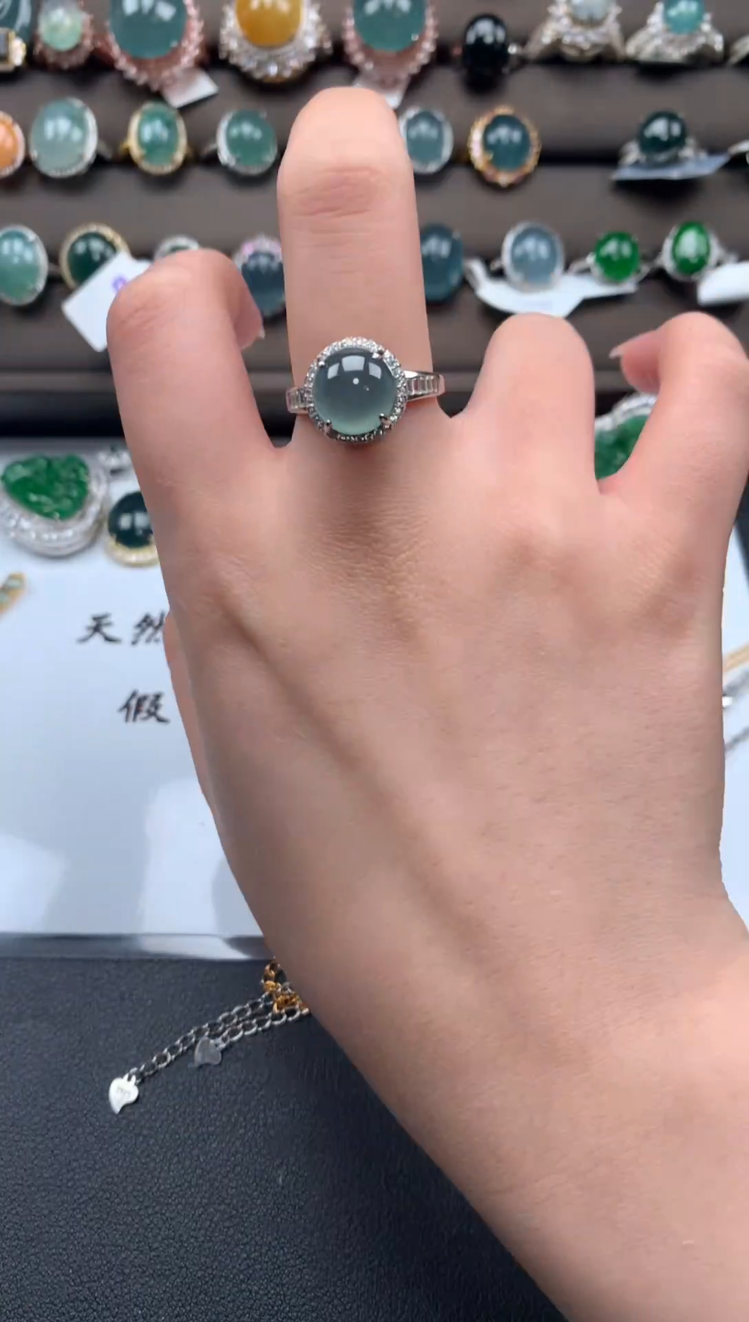 【闪购商品】翡翠戒指银S925镶嵌2414