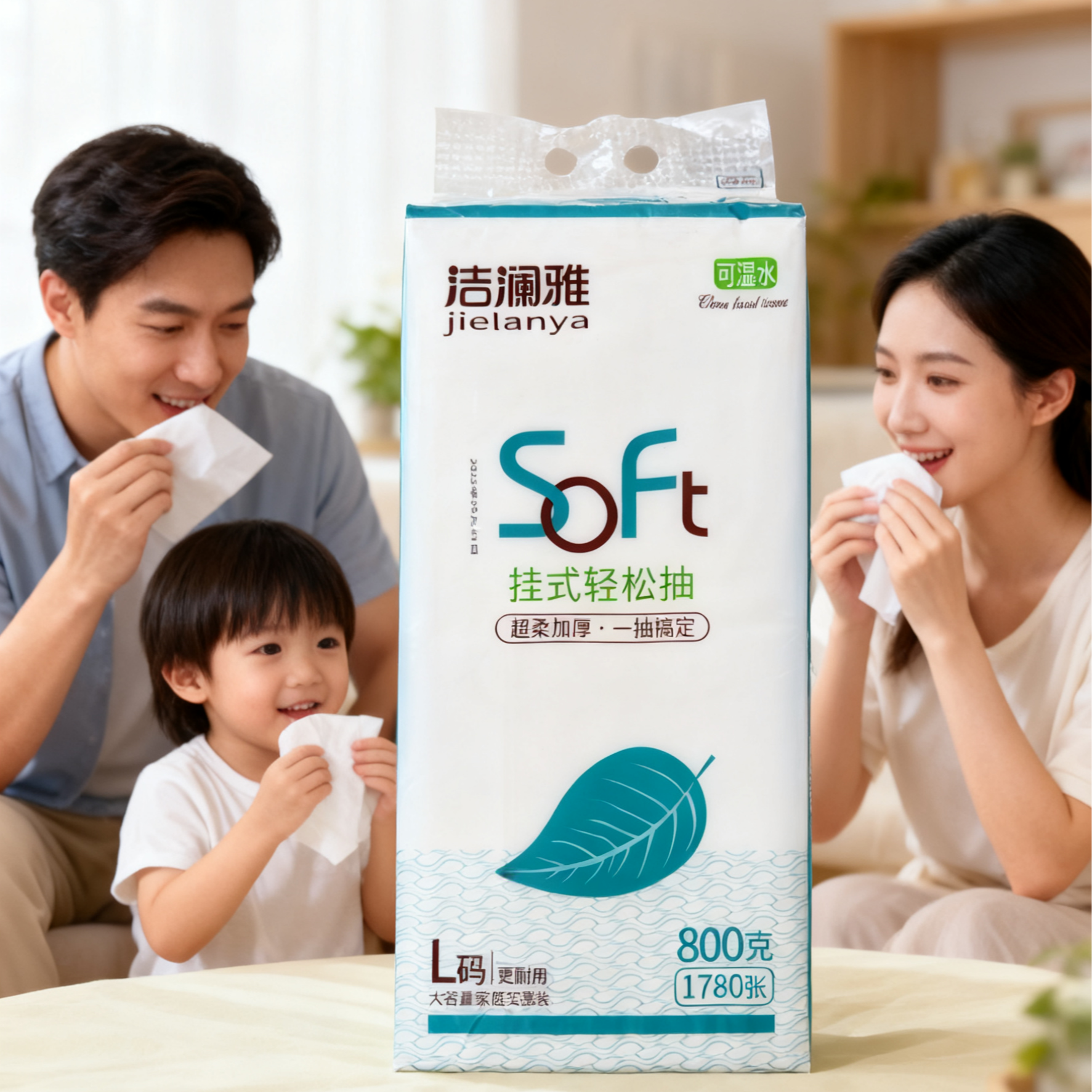 洁澜雅挂壁加厚加大卷纸