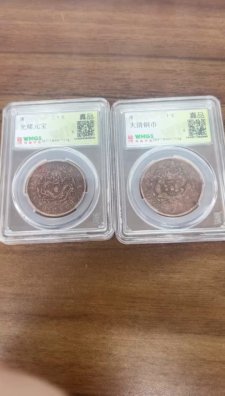 铜清代 光绪机制币2枚  同分数随机发