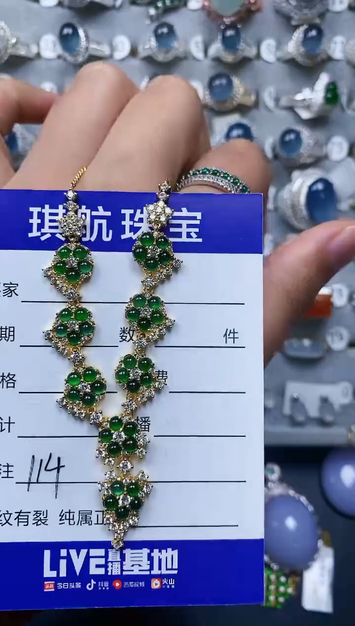 【闪购商品】翡翠颈饰银S925镶嵌0114