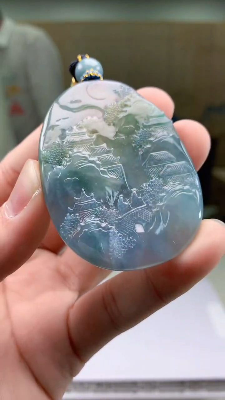 【闪购商品】定制翡翠未镶嵌5028bb-毛货挂件197