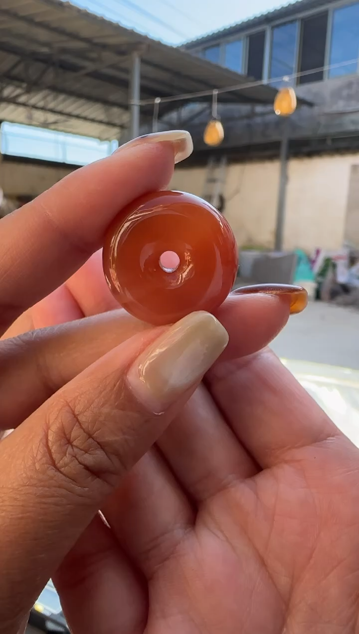 未镶嵌配饰南红玛瑙丽原矿无优化平安扣12号w