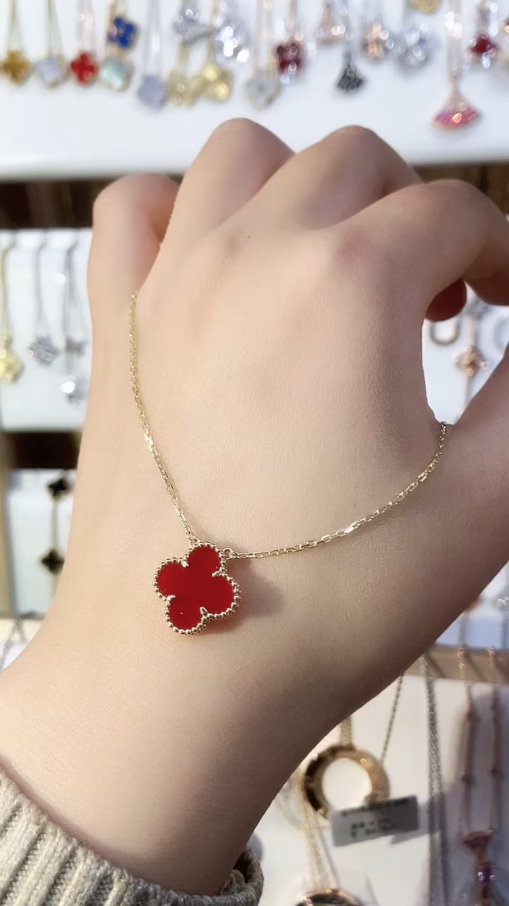 【闪购商品】玛瑙/玉髓套链18K金镶嵌玛瑙K玫