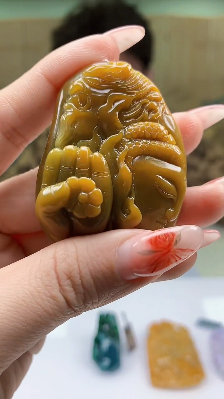 【闪购商品】定制翡翠未镶嵌4688ty-毛货挂件46