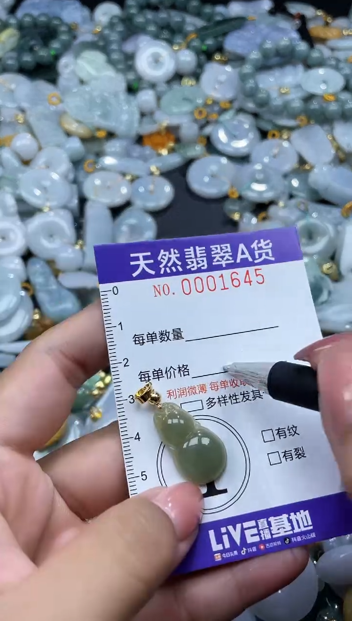 翡翠未镶嵌颈饰01645