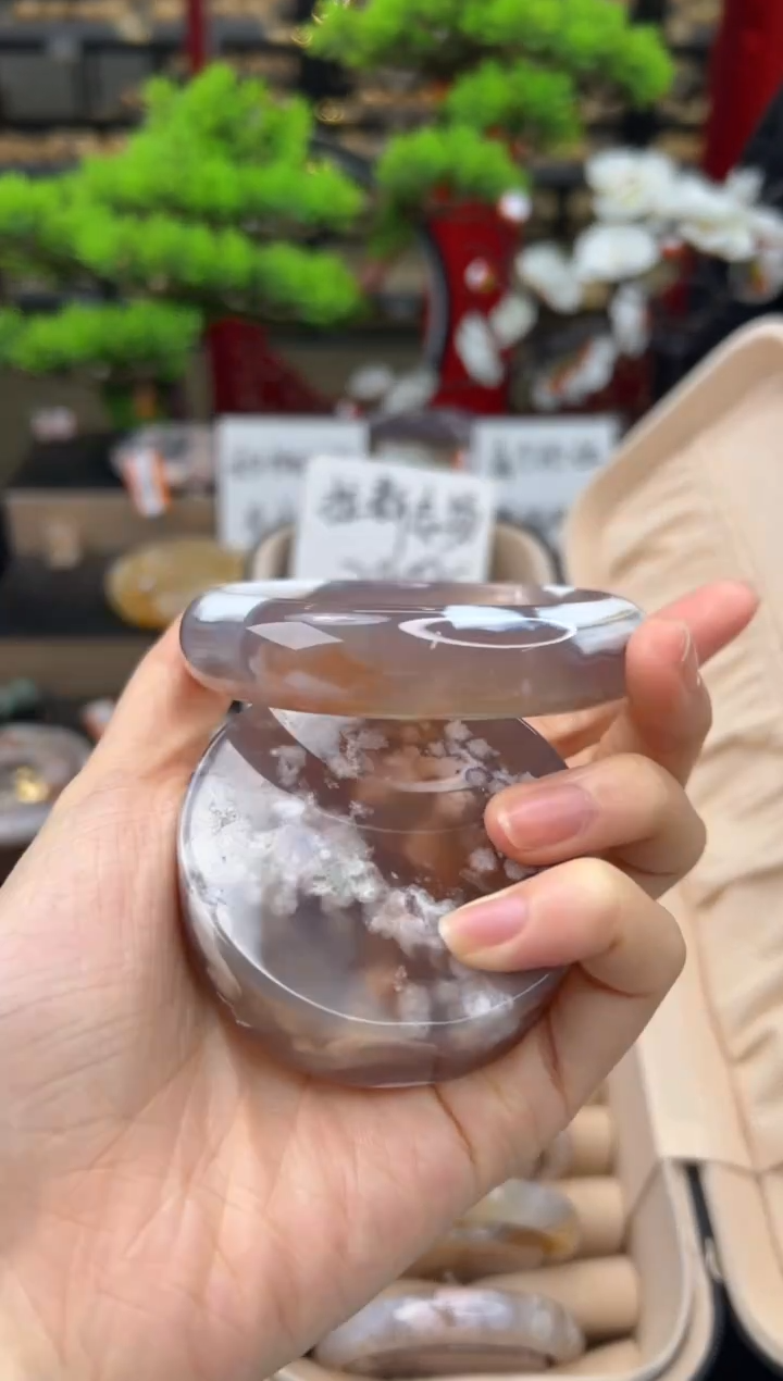 【闪购商品】石英质玉未镶嵌手镯60圈口（赠送镯心）21406