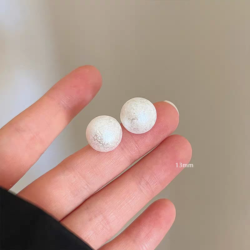 非金属耳饰 2092百搭棉花半珠耳钉