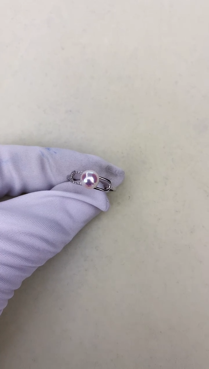 银S925镶嵌DA海水珍珠 GD157 戒指