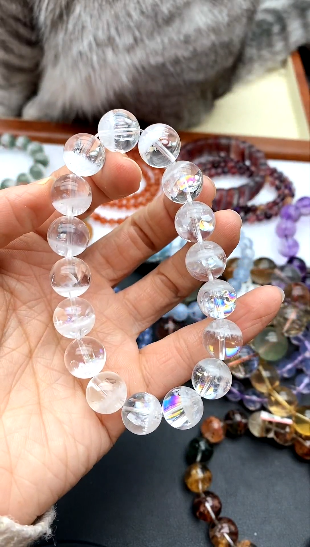 【闪购商品】水晶手链未镶嵌白幽灵七彩共生