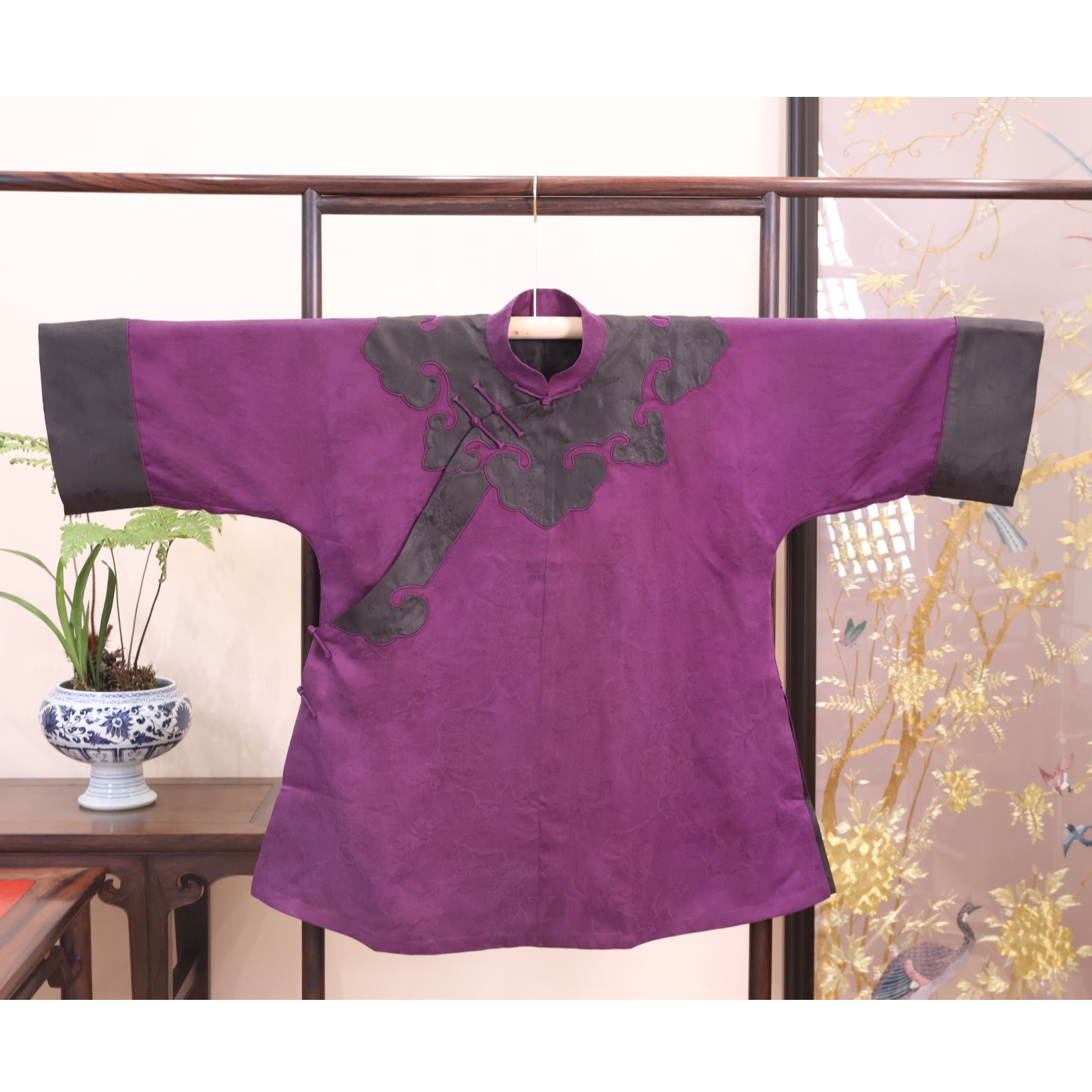 【如意】葳蕤国风中式服装立领斜襟上衣女服（衣长80胸围120领围42）