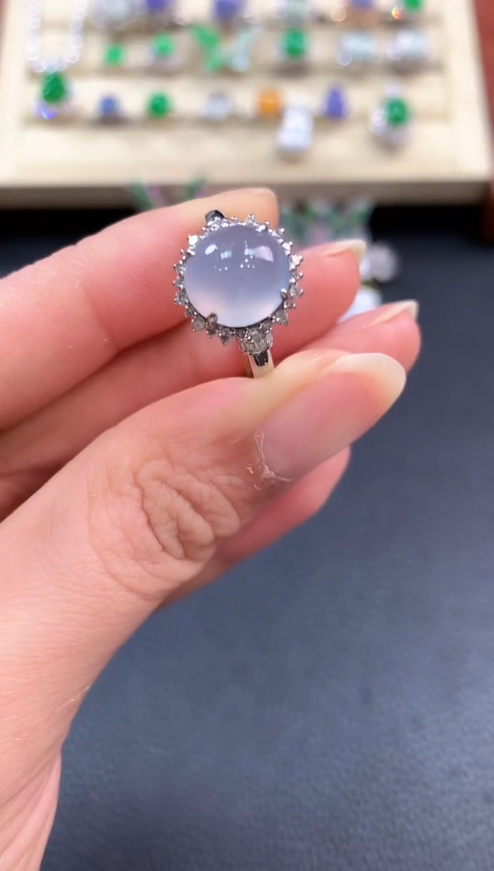 【闪购商品】翡翠戒指18K金镶嵌b212不退换