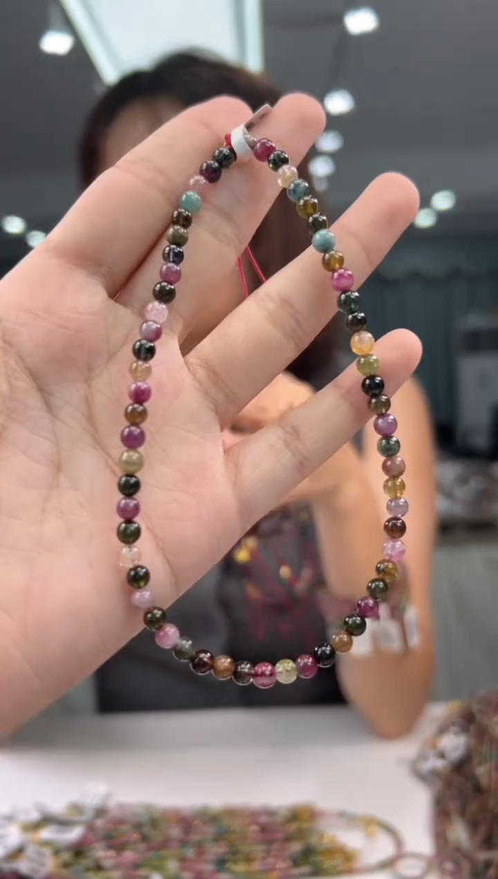 未镶嵌手串碧玺黑糖碧玺单圈/多样式发一3mm+