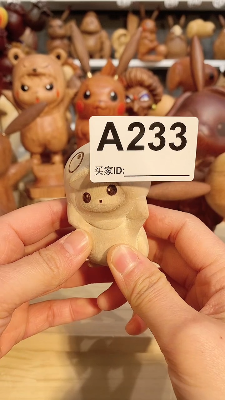【闪购商品】木木雕摆件可爱卡通
