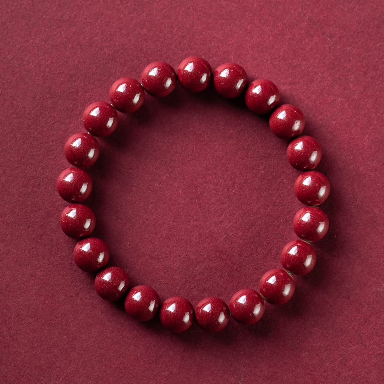 含辰砂工艺品【小松朱砂】臻品天然高含量紫金砂手串8mm