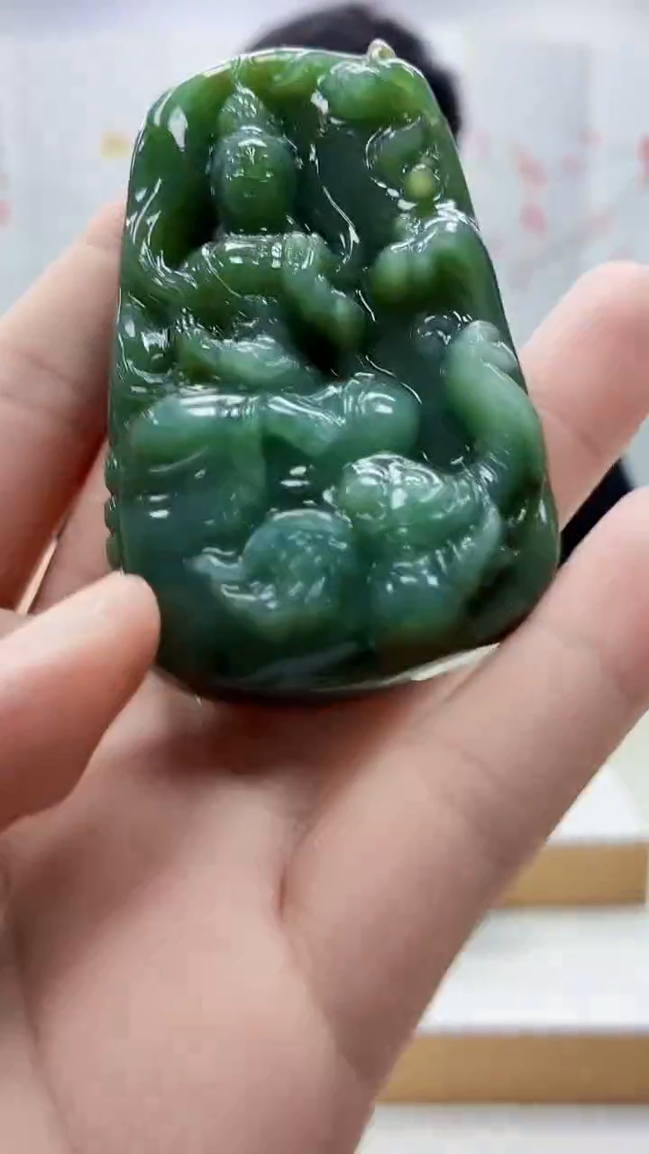 未镶嵌定制翡翠5176bb-毛货挂件67