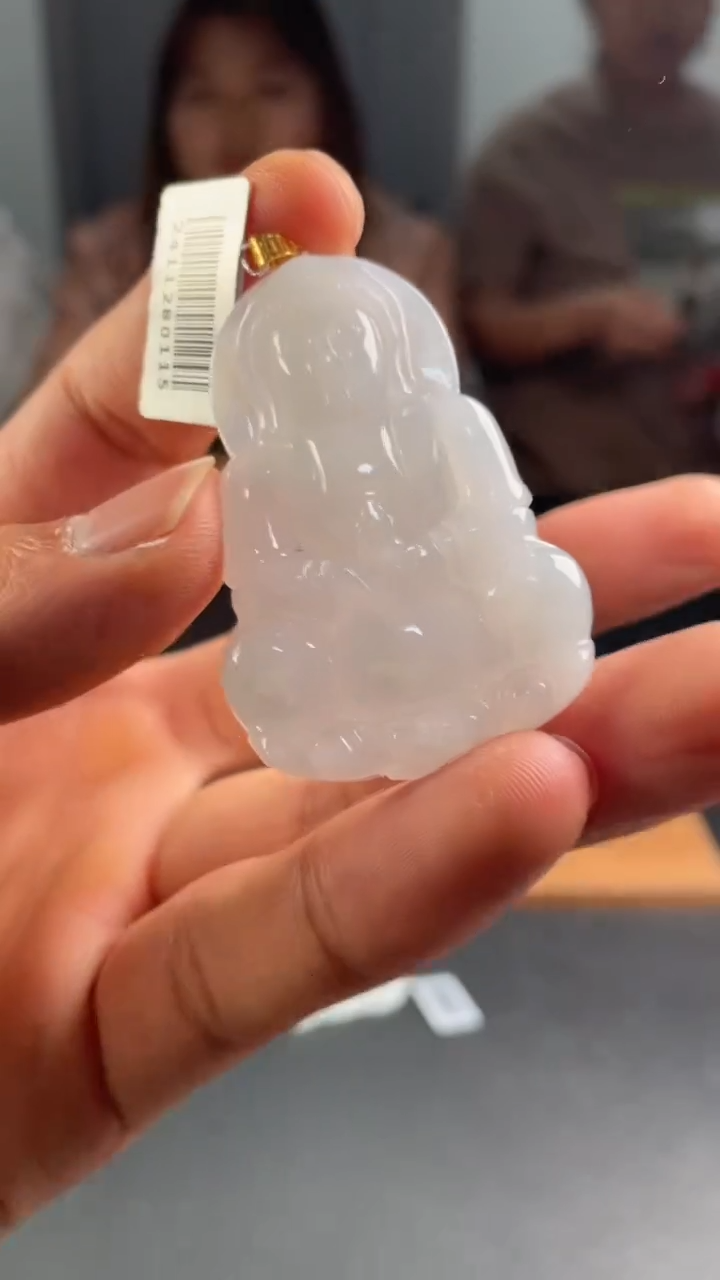【闪购商品】翡翠颈饰18K金镶嵌缅甸A货翡翠