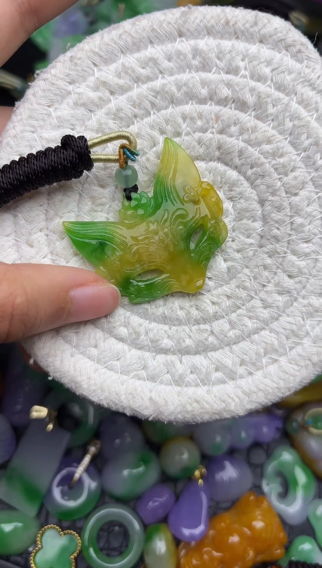 颈饰未镶嵌翡翠缅甸翡翠吊坠