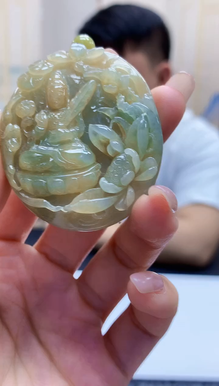定制翡翠未镶嵌4925lr-毛货挂件52