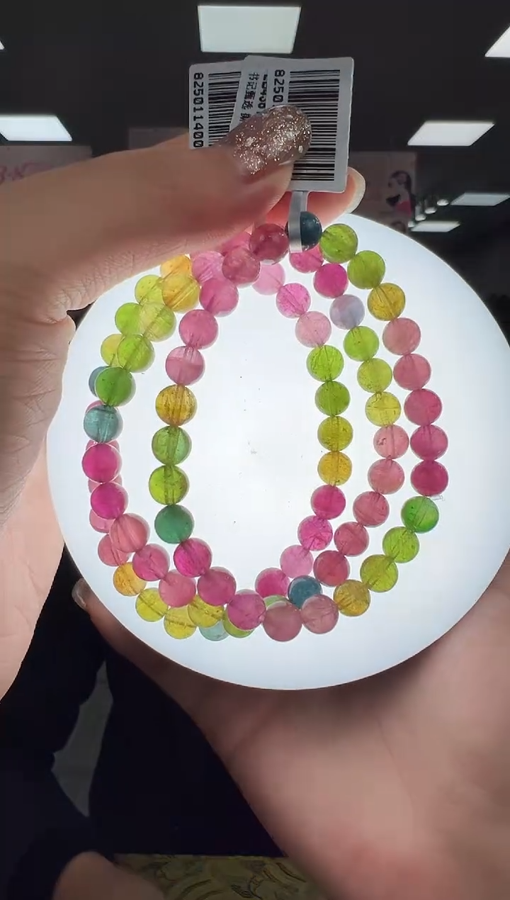 【闪购商品】碧玺手链未镶嵌lb4351约6mm多样性发一件