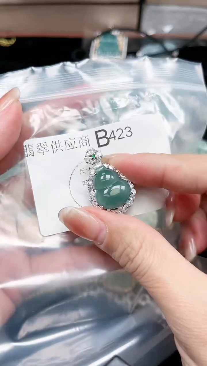 【闪购商品】翡翠颈饰未镶嵌423赠皮绳