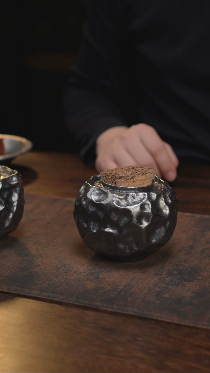 纯锡橡木塞茶叶罐