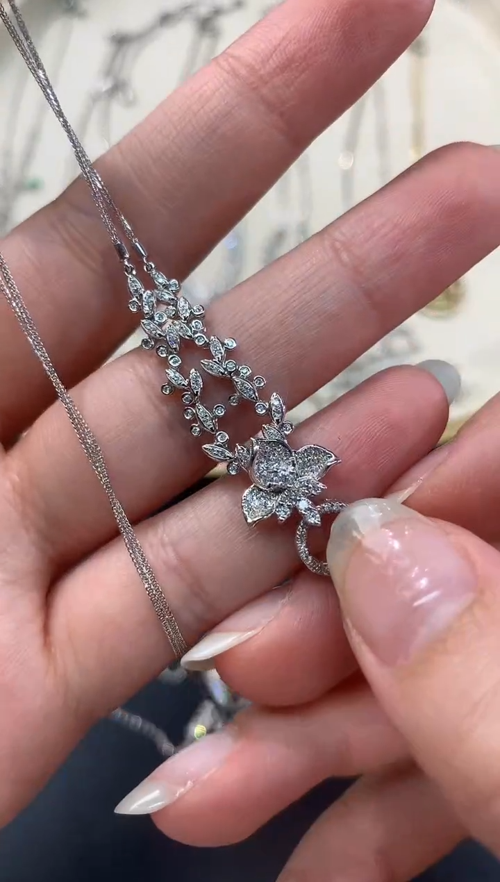 【闪购商品】钻石链子18K金镶嵌A189多样性发一件|3980+0