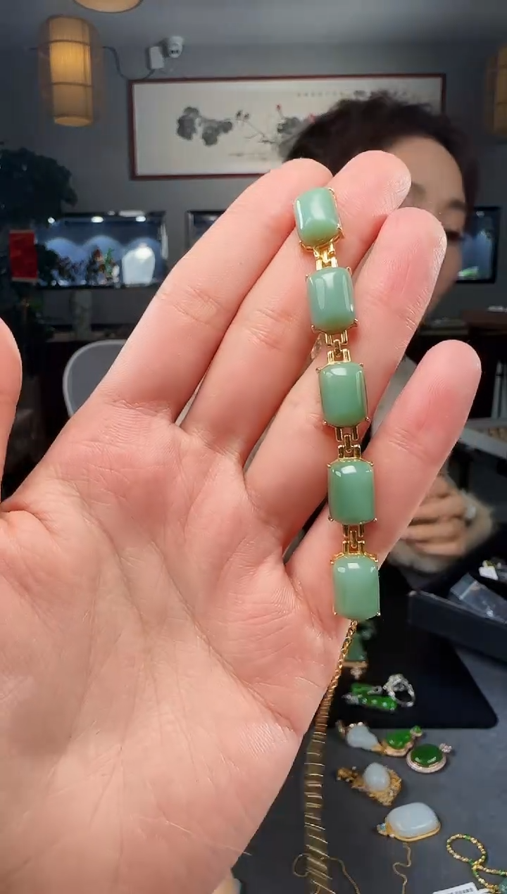 【闪购商品】和田玉手链银S925镶嵌1