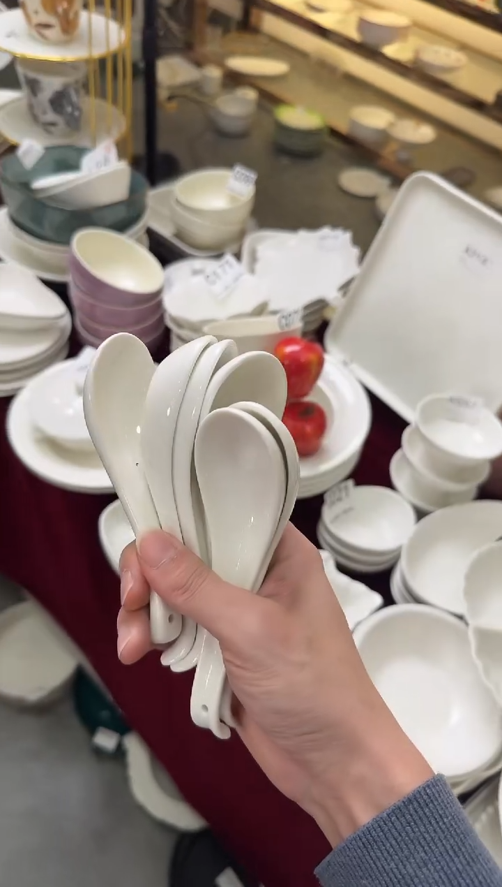 摆件陶6支汤勺  仓库微瑕陶瓷清仓福利