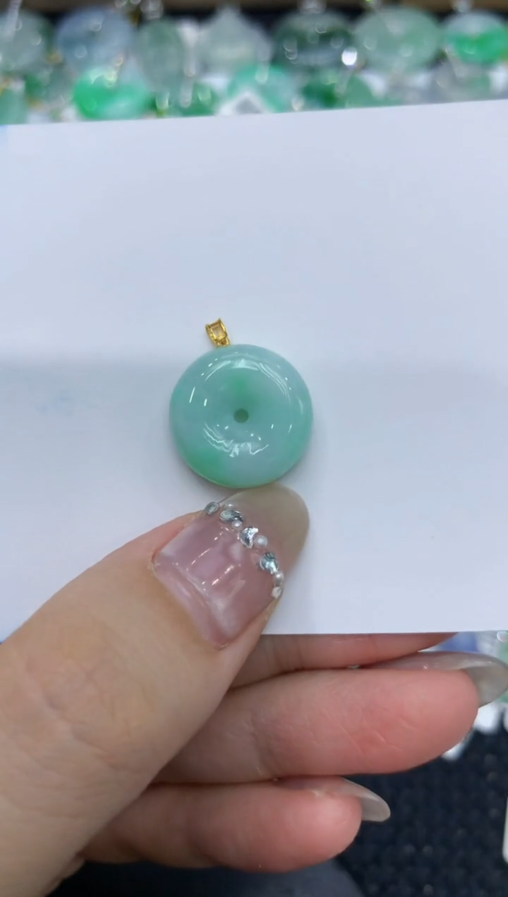 【闪购商品】翡翠颈饰18K金镶嵌222222222