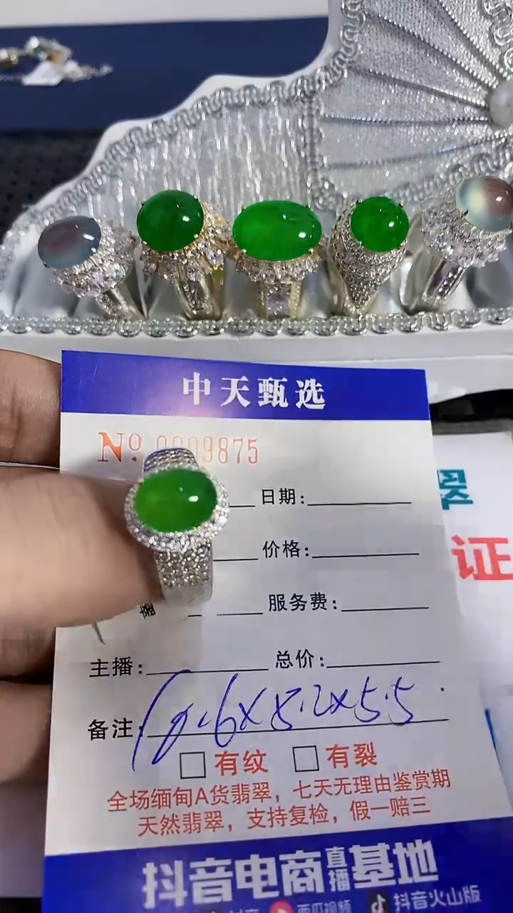 未镶嵌戒指翡翠/9875