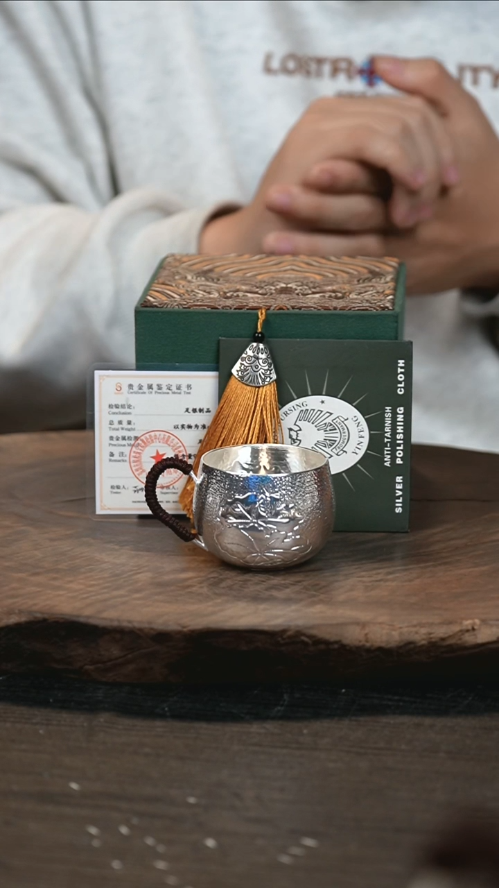 手工新款荷花主人杯