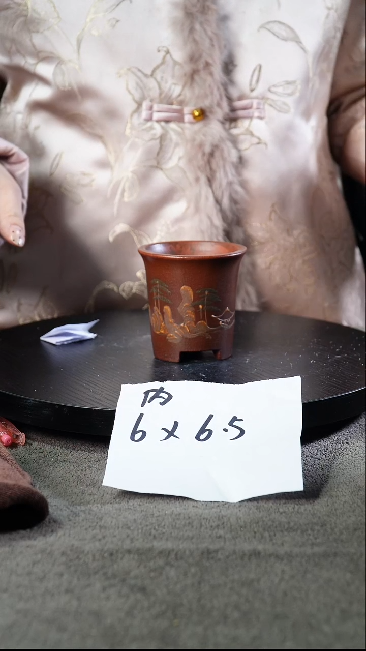 宜兴紫砂小花盆盆