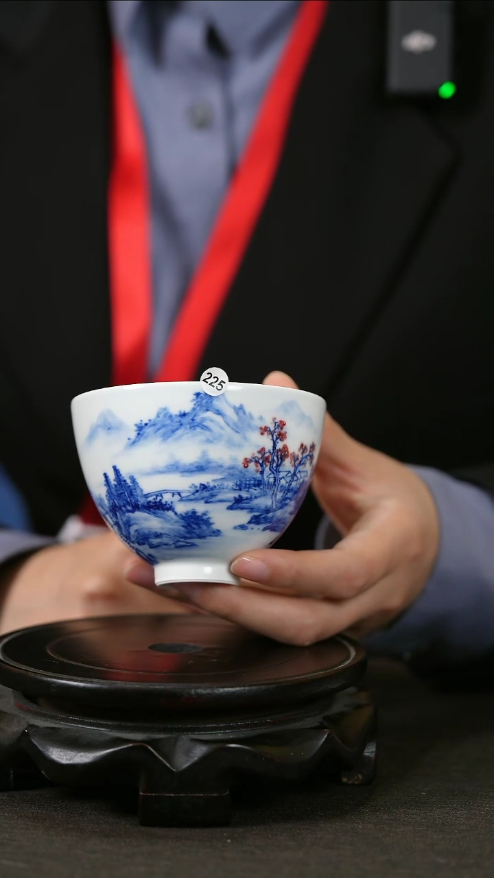 【闪购商品】其他青花釉里红山水主人杯225