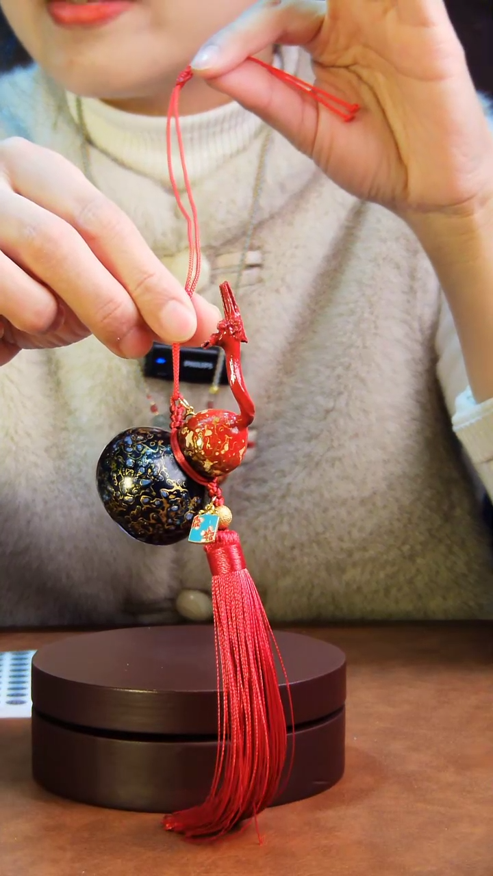 【闪购商品】214直播一物一图大漆酒葫芦送底座送挂绳