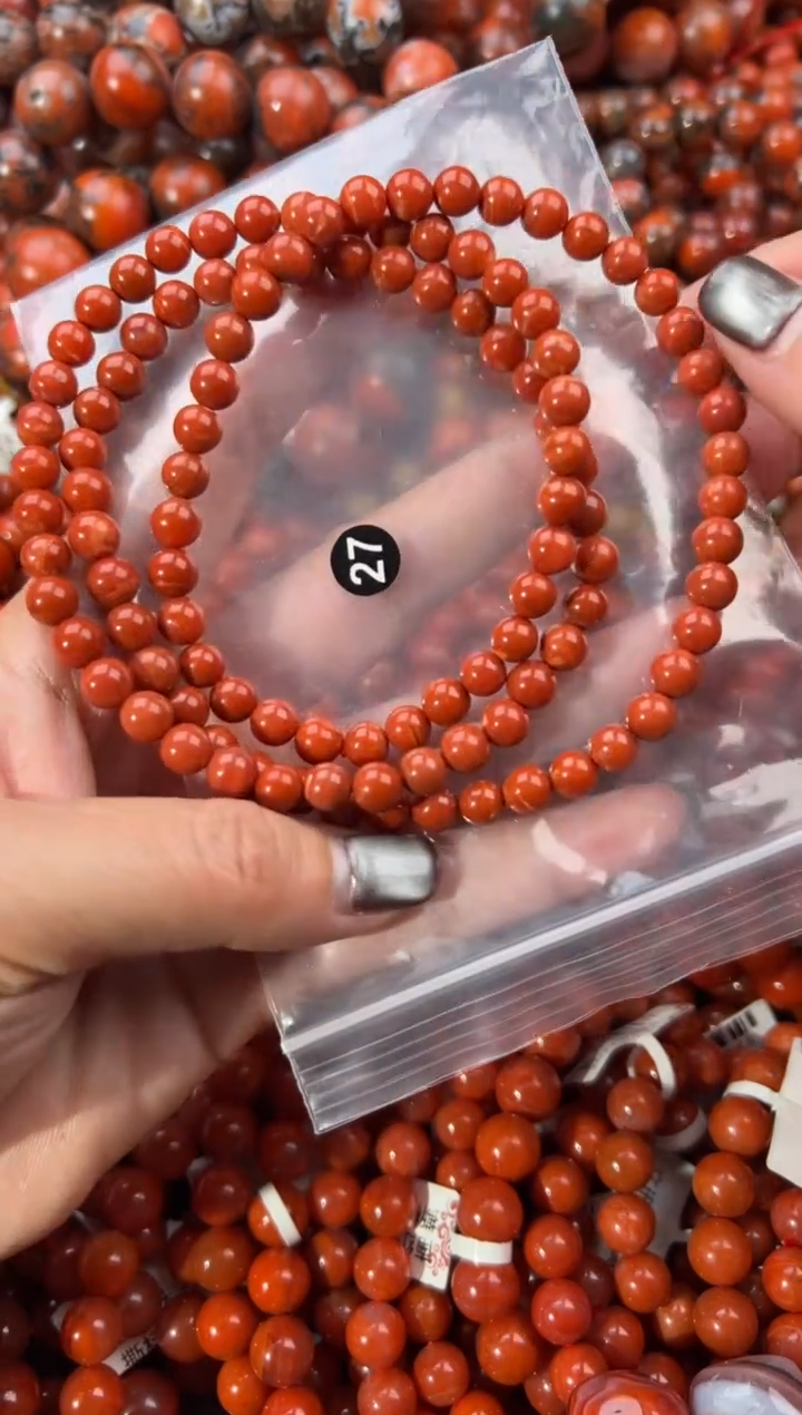 未镶嵌手串南红玛瑙6+