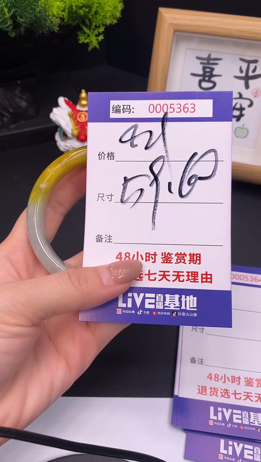 未镶嵌手镯翡翠0005363