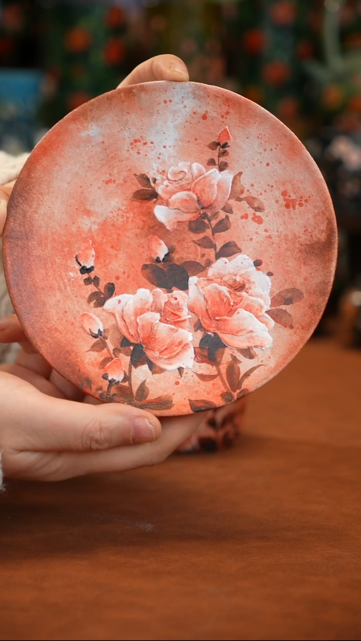 油画  釉下彩   盘