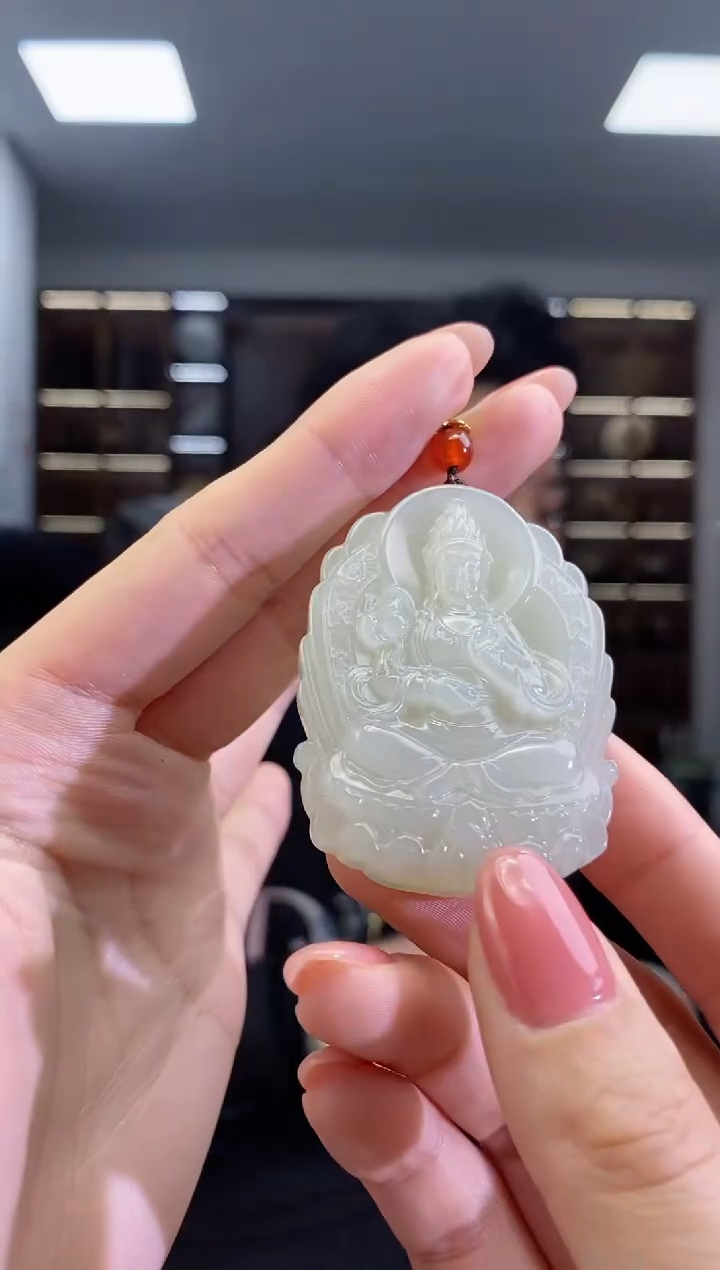 【闪购商品】和田玉颈饰未镶嵌观音清货4