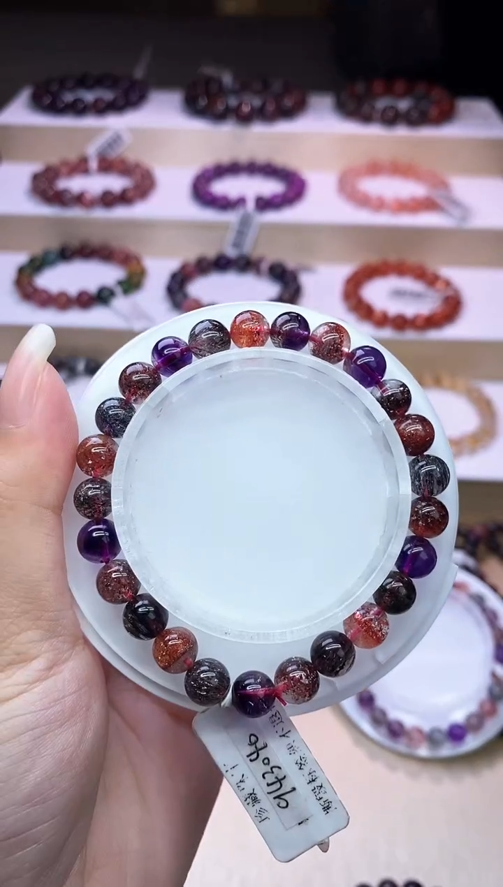 【闪购商品】水晶手链未镶嵌黑加仑超七7m+