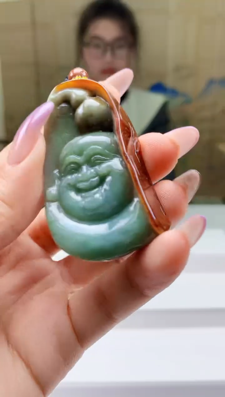 【闪购商品】定制翡翠未镶嵌5156ty-毛货挂件36