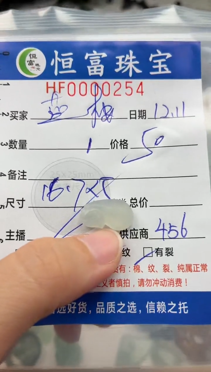 颈饰未镶嵌翡翠蓝*翡翠挂件钱袋254