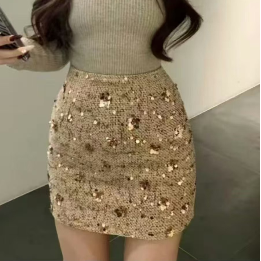 XIE3 闪闪款显瘦半身裙801