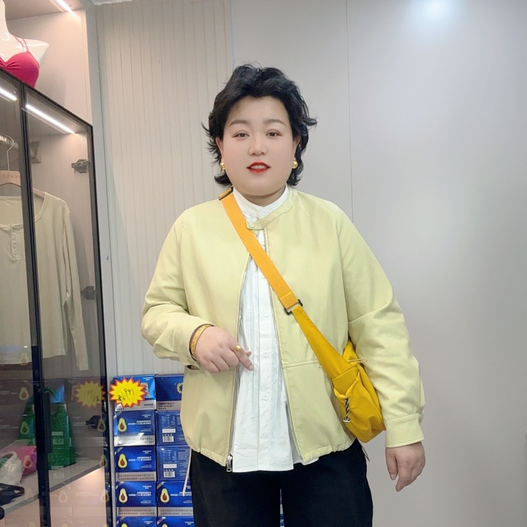 女春季柔软PU休闲百搭外套短外套时尚拼接风衣简约立领女装韩版