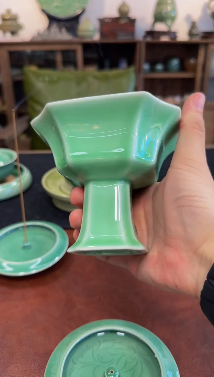 梅子青··高足·小果盘·茶器