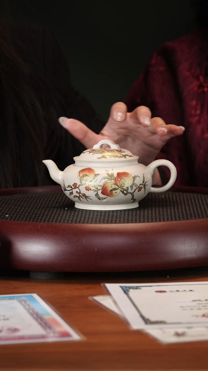 【闪购商品】紫砂茶壶2182YLX宫灯羊脂白玉段200cc