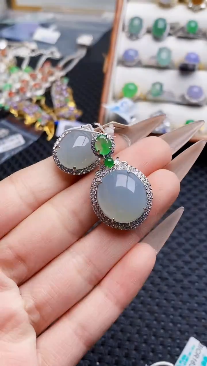 银S925镶嵌戒指翡翠1307