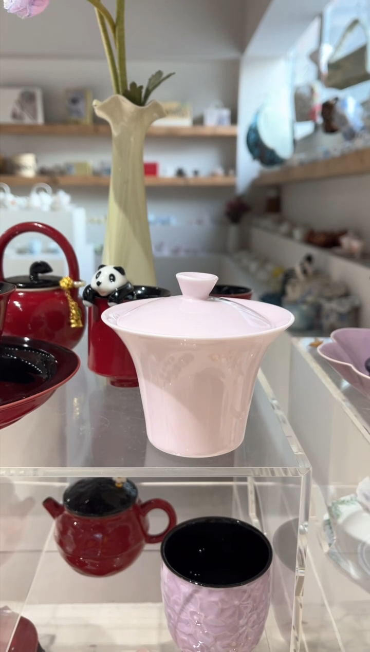 【闪购商品】YC-樱粉马蹄盖碗 哈哈哈哈