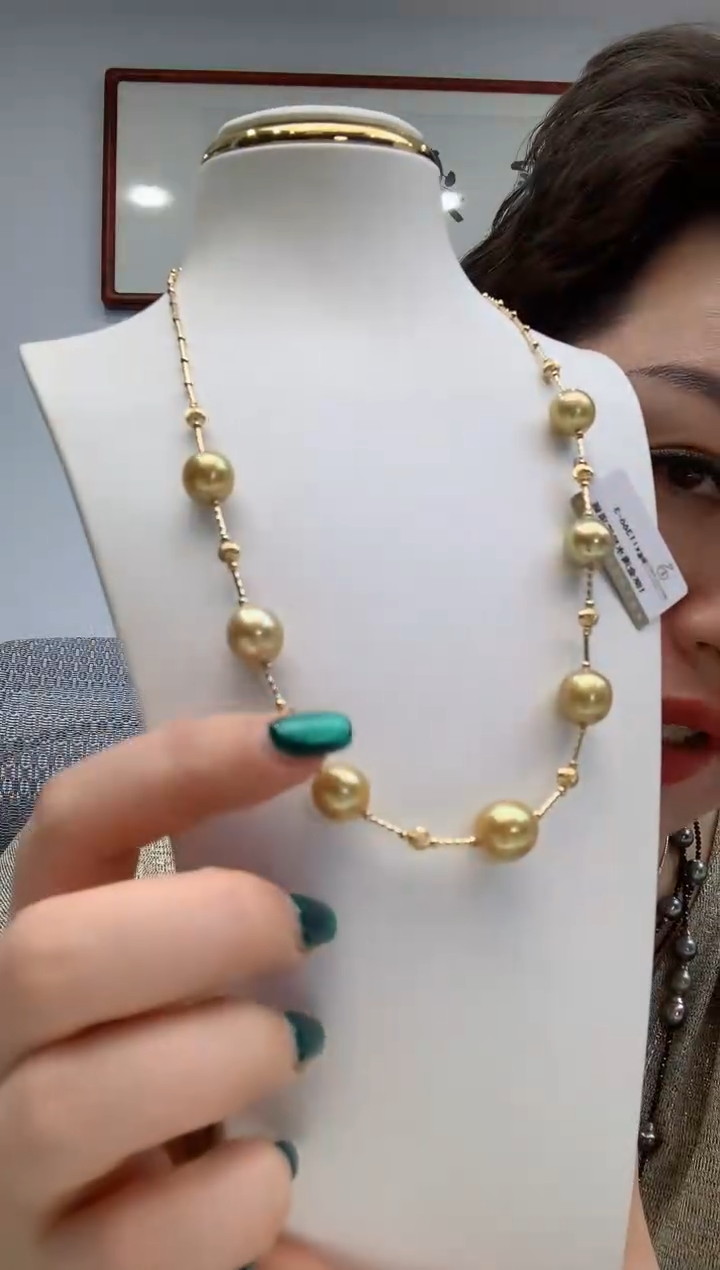 【闪购商品】海水珍珠项链18K金镶嵌117 9-11mm