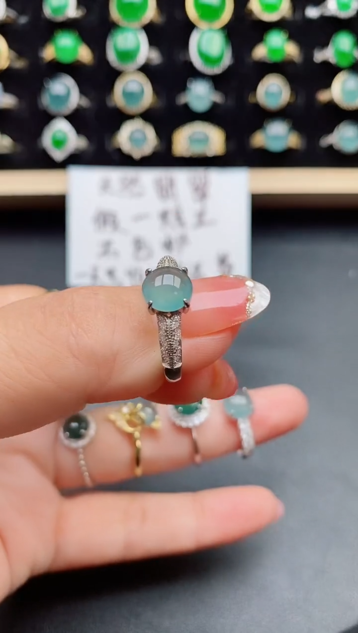 【闪购商品】翡翠戒指银S925镶嵌21212